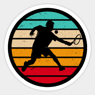 Tennis Vintage Retro Tennis Player Athlete Sticker